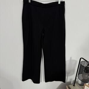 Vintage EccoBay Casual Knit Pull On Pants Black Women's Size 15 - 16 Wide Leg